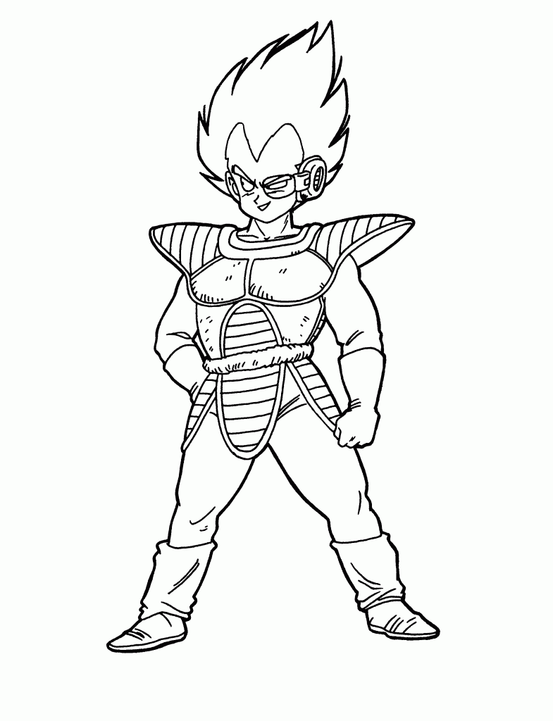 Vegeta Season1 - Dragon Ball Z Coloring Pages