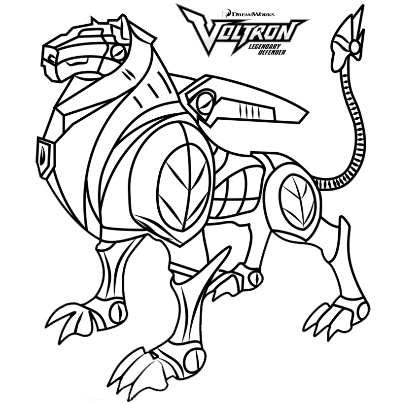 Voltron Black Lion Coloring Pages