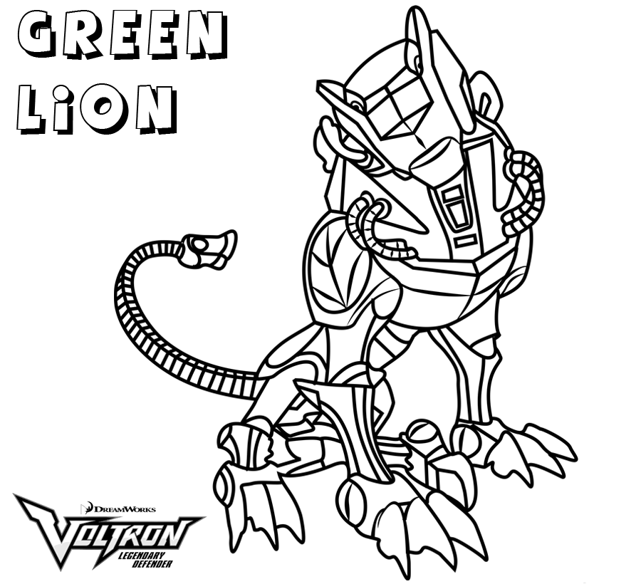 Voltron Green Lion Coloring Pages