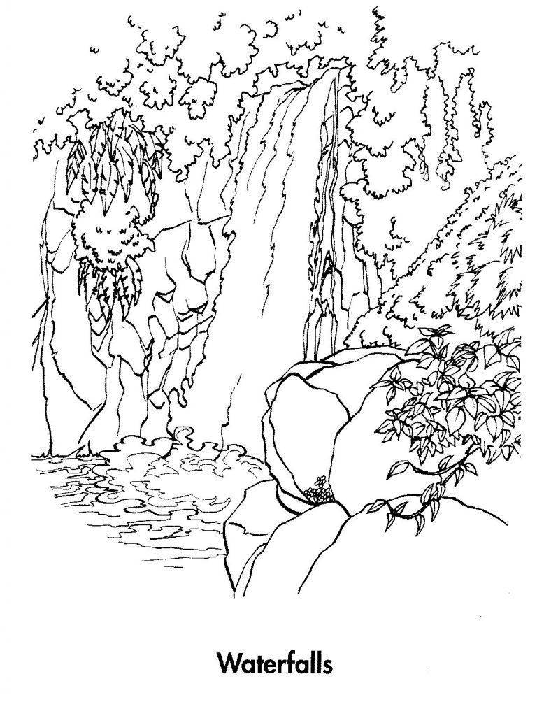 Waterfalls Coloring Pages