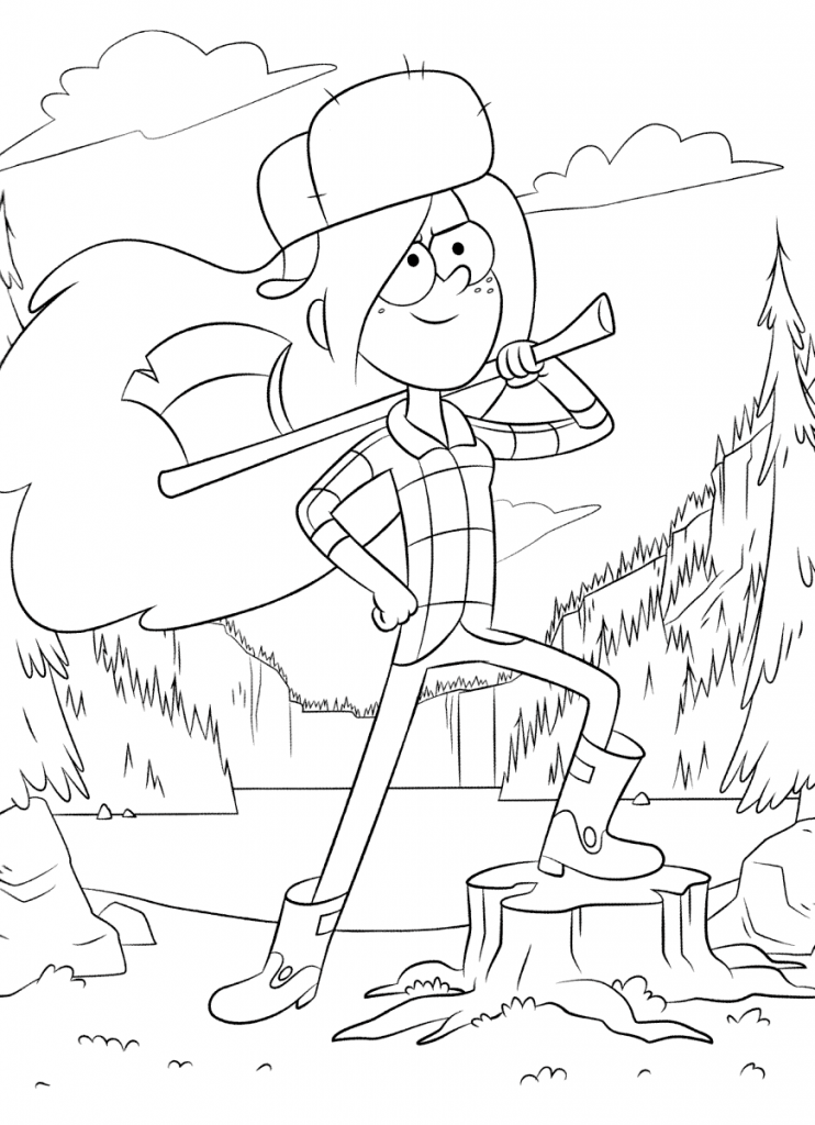Wendy Gravity Falls Coloring Page