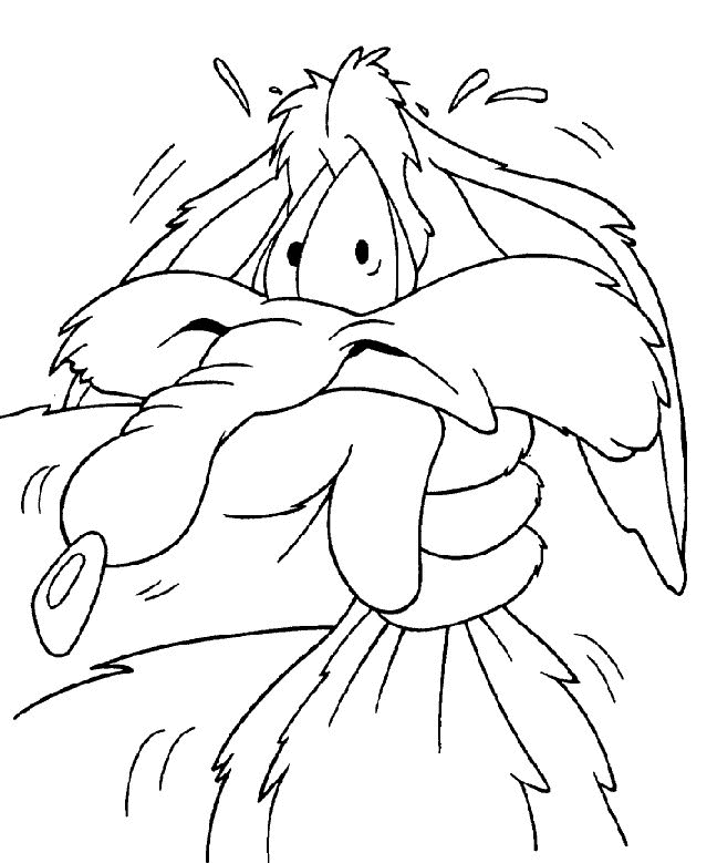 Wile E Coyote Strangled Coloring Page