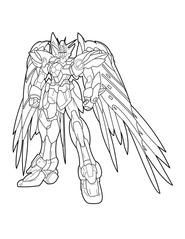 Winged Gundam Coloring Pages