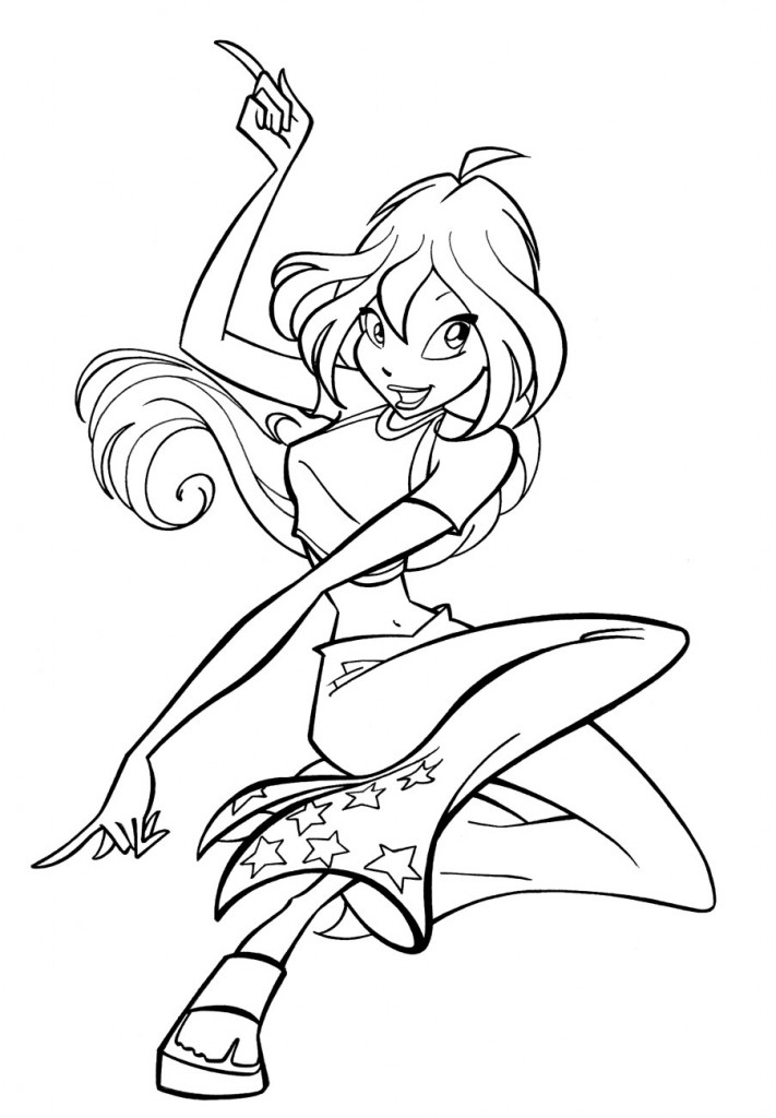 Winx Club Coloring Pages Bloom