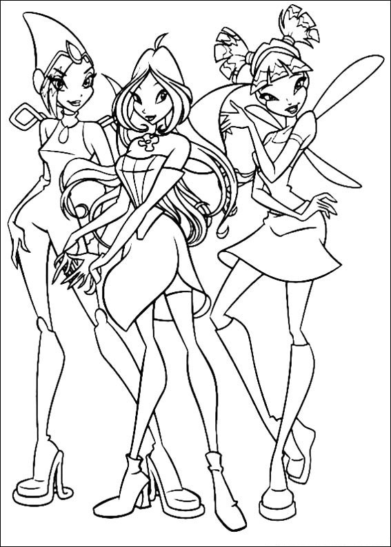 Winx Club Enchantix Coloring Pages