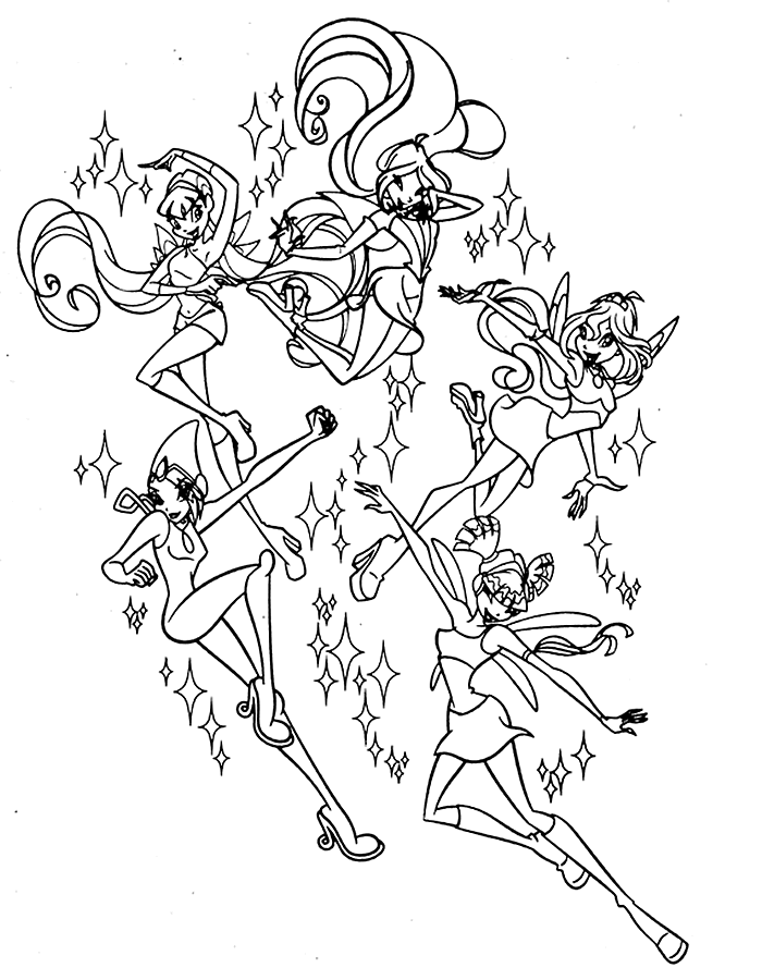Winx Club Fairies Coloring Pages