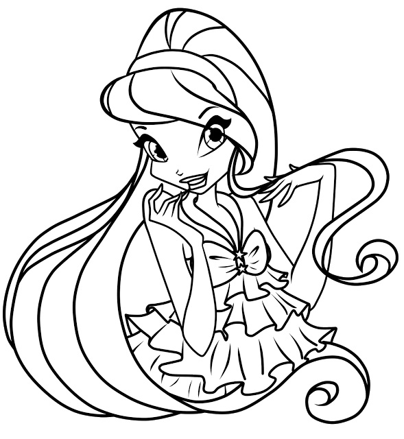 Winx Girl Coloring Page