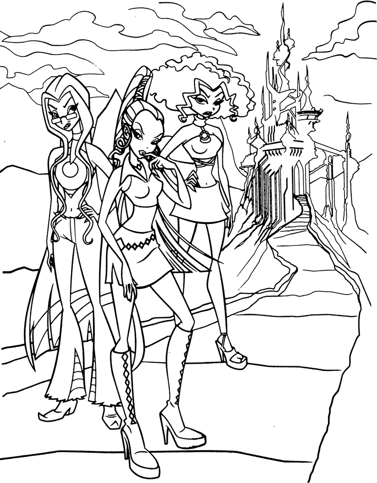 Winx Girls Coloring Pages