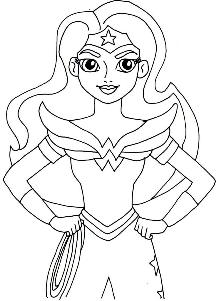 Wonder Woman DC Girl Coloring Page