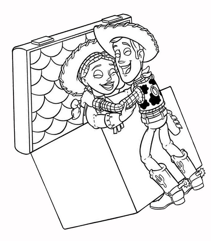 Woody Finds Jessie Coloring Page
