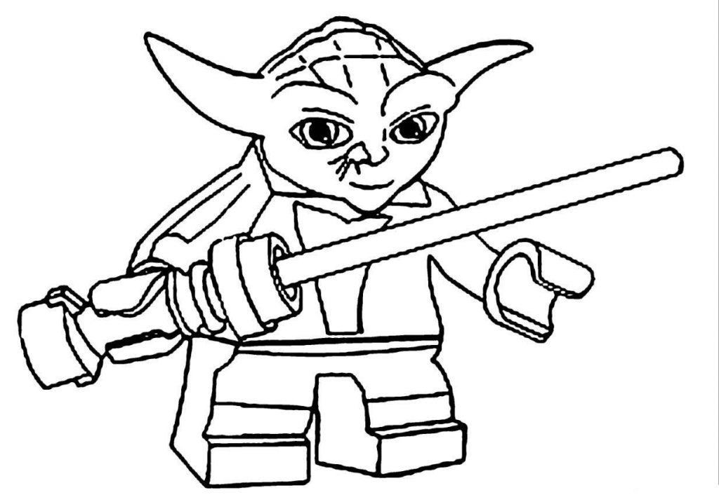 Yoda Lego Star Wars Coloring Pages