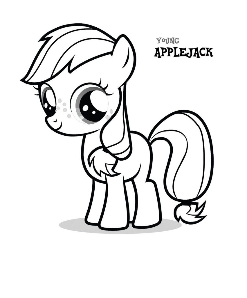 Young Applejack Coloring Pages