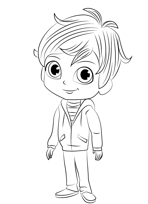 Zac - Shimmer and Shine Coloring Pages