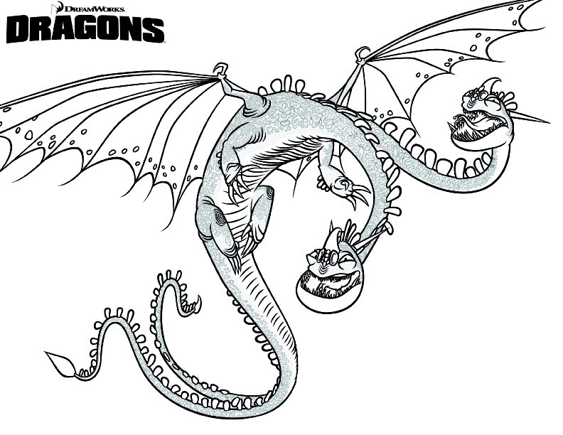 Zippleback - How to Train Your Dragon Coloring Page