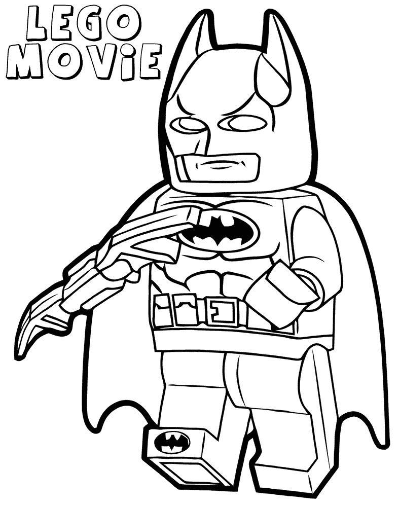 Tranh tô màu mô hình Lego siêu anh hùng Batman – 