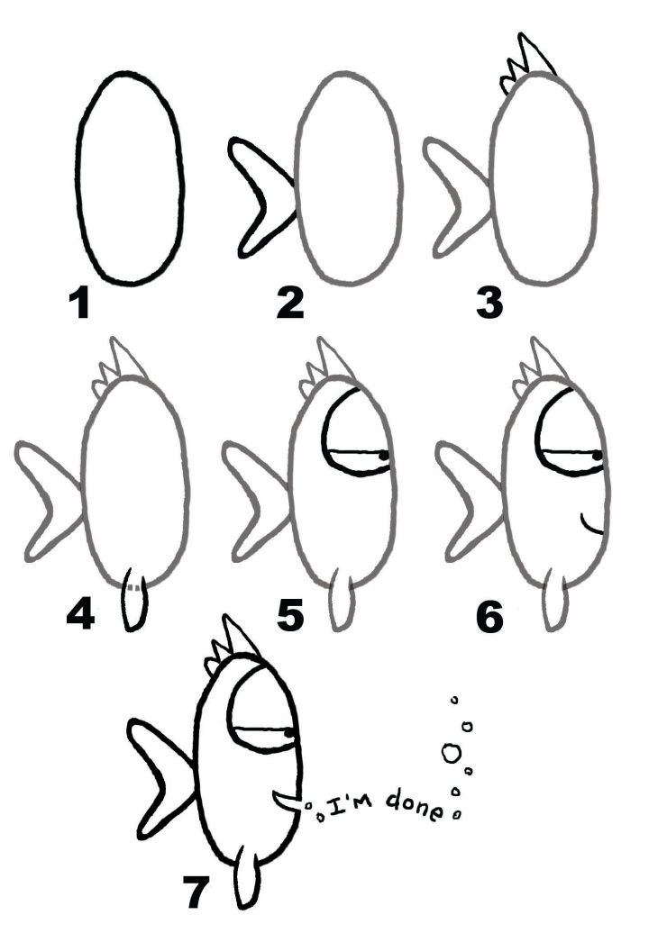 27 cách vẽ con cá vàng đơn giản có thể dạy con tại nhà