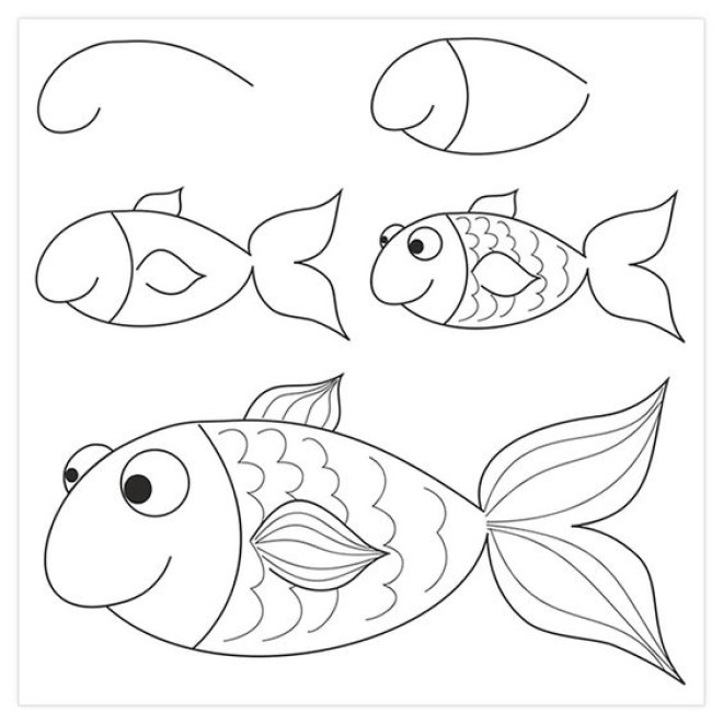 Hướng Dẫn Bé Vẽ Các Loại Cá Theo Từng Bước – Yeutre.Net
