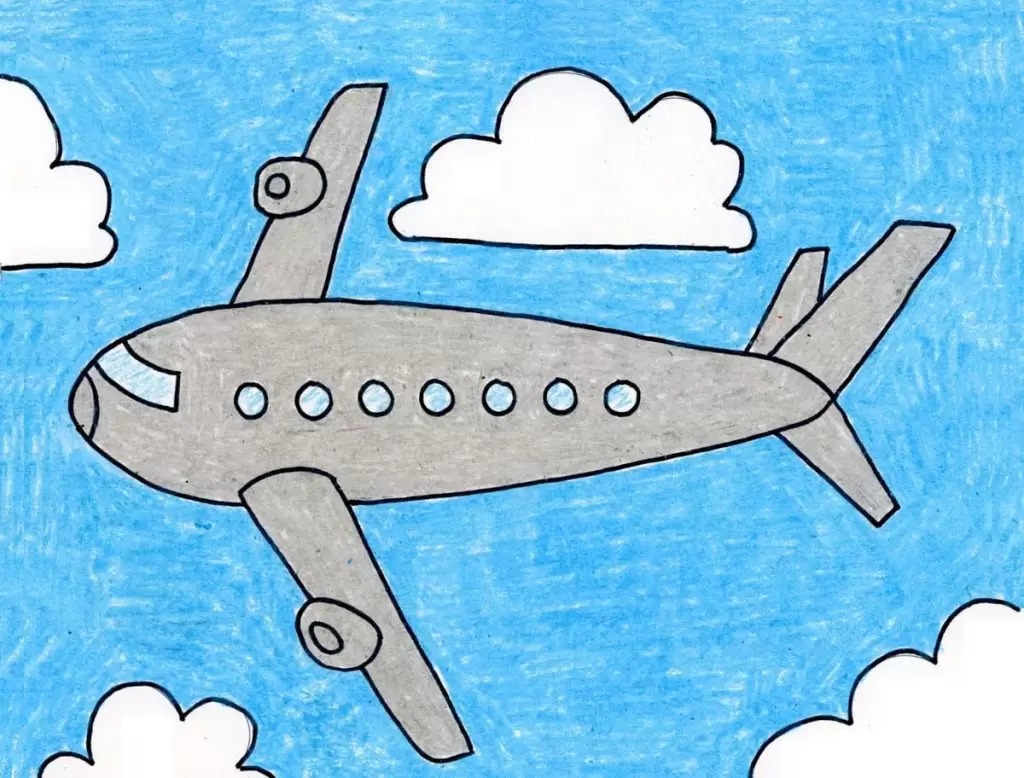 Vẽ máy bay theo từng bước siêu dễ dàng – YeuTre.Net