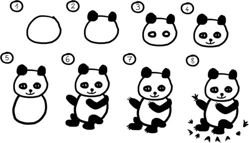 Vẽ Gấu Trúc cute đáng yêu  How To Draw Cute Panda  Draw Animals 11   YouTube