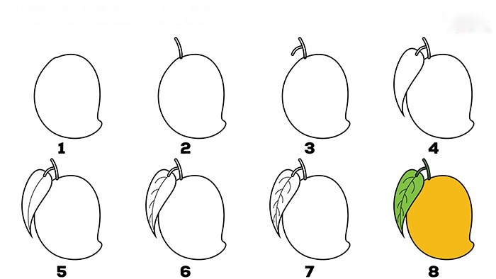 Vẽ quả xoài  How to draw a mango  Kim Thành  YouTube