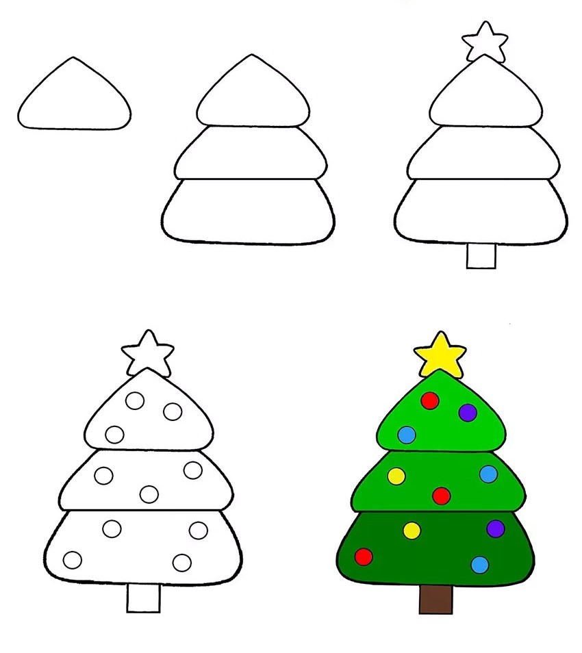 10 cách vẽ cây thông Noel cực đơn giản mẹ có thể hướng dẫn cho bé   CareerBuildervn