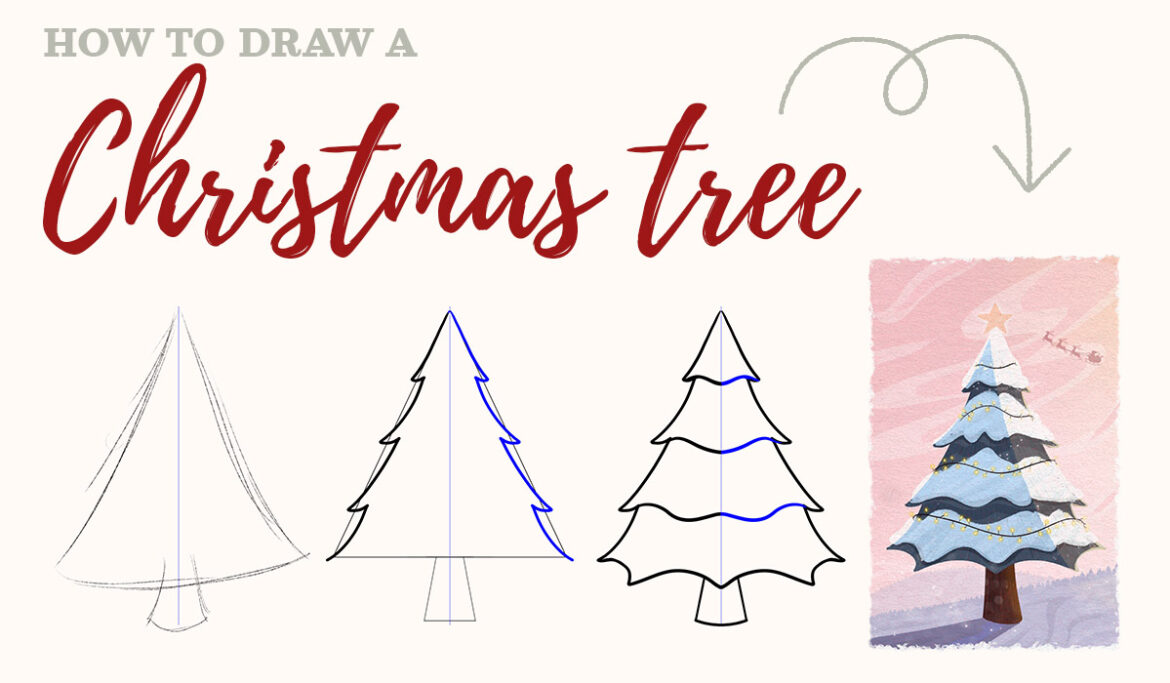 ve-cay-thong-noel-sieu-de-cover vẽ cây thông Noel