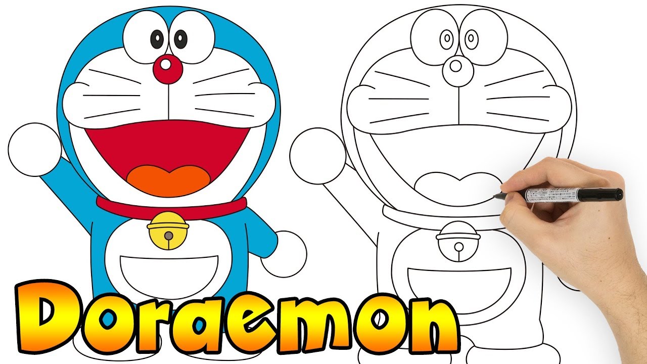 Cách vẽ Doraemon Cute đơn giản đẹp cho bé