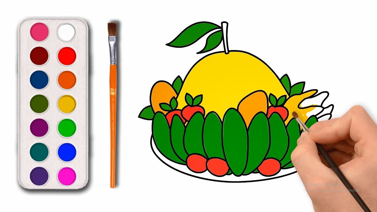 Cách vẽ các loài hoa quả đơn giản nhất  YeuTreNet