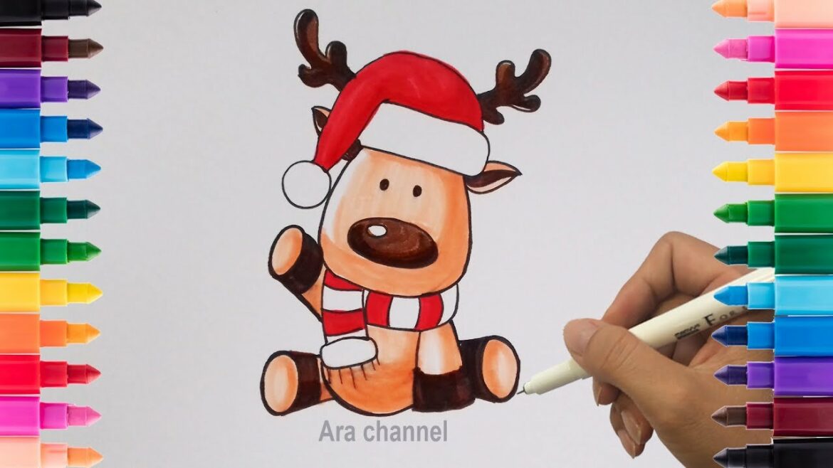 vẽ con tuần lộc