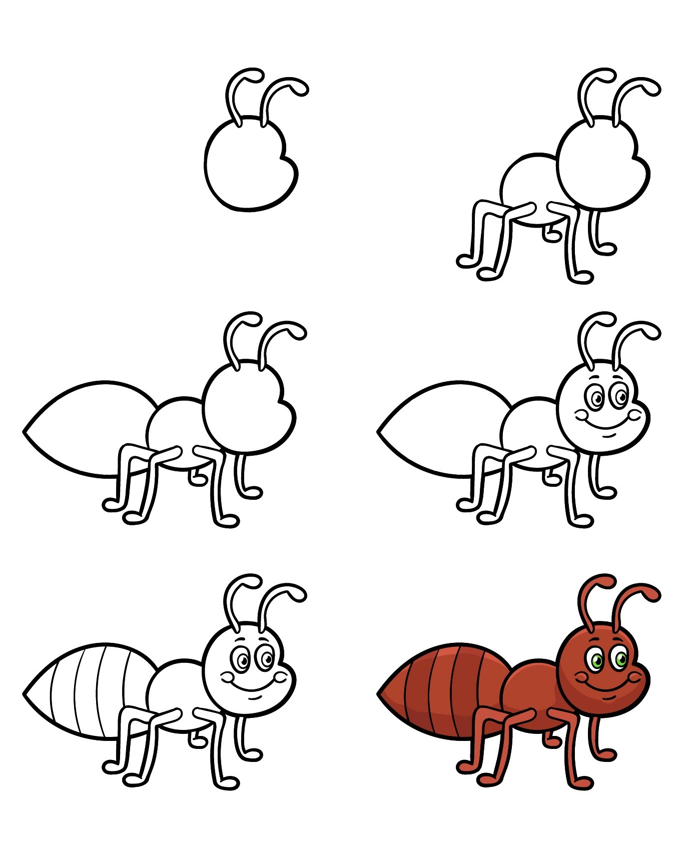 Vẽ con kiến dễ dàng cho bé  YeuTreNet