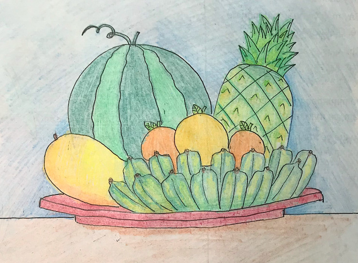 10 Cách vẽ mâm ngũ quả đơn giản nhất cho các bé  Trường THPT Lê Ích Mộc