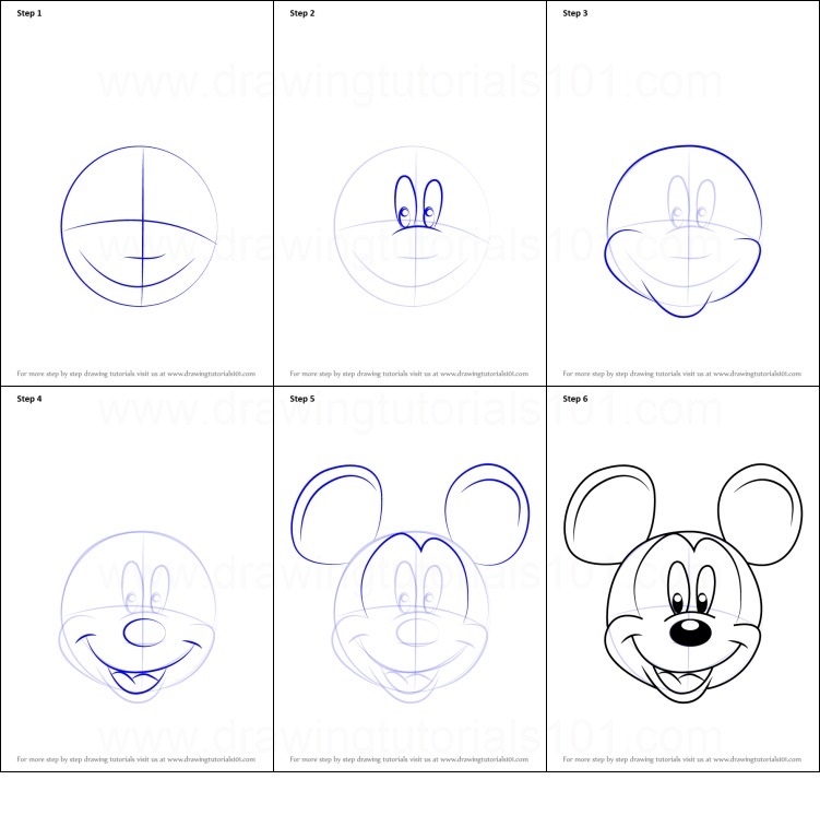 Hướng Dẫn Vẽ Chuột Mickey Theo Từng Bước – Yeutre.Net